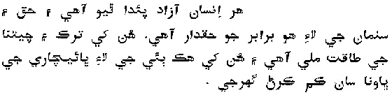 اللغة السندية  في إهاب الحرف العربي